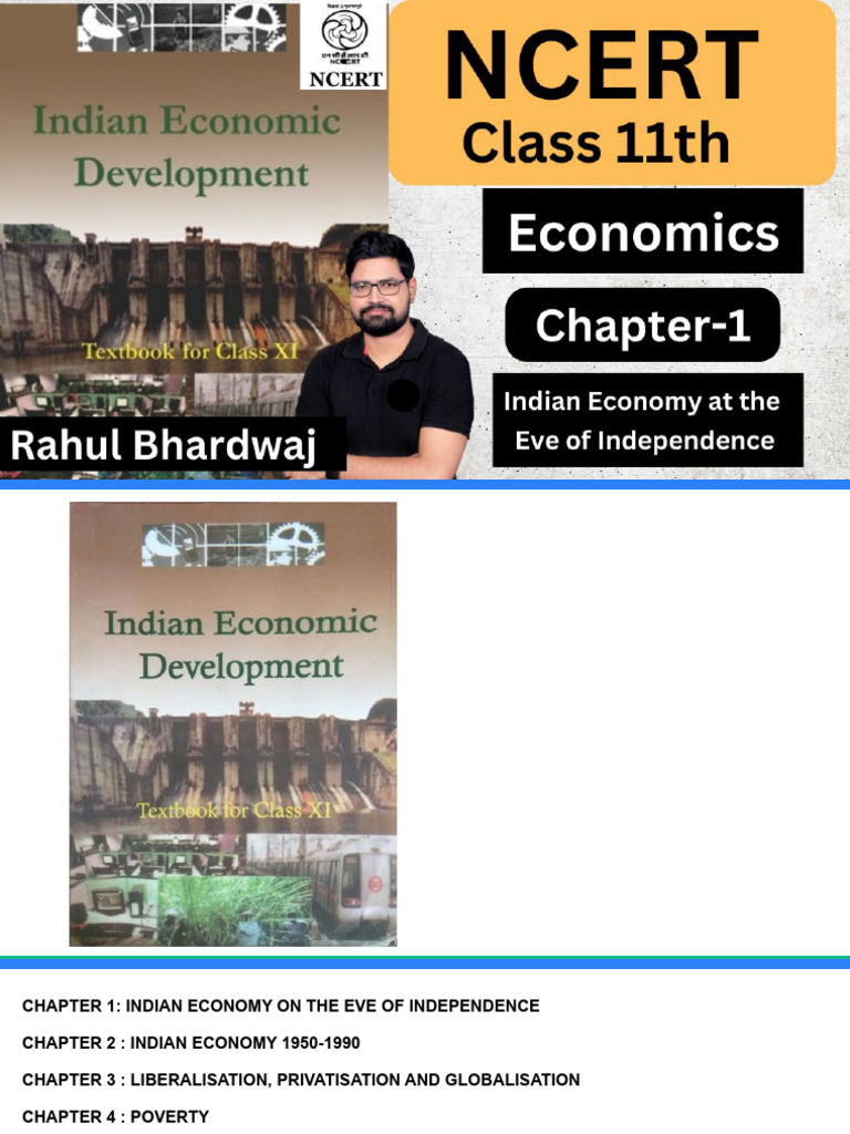 NCERT Class 11 Lecture 1 by Rahul Bhardwaj | PDF | Economy Of India ...