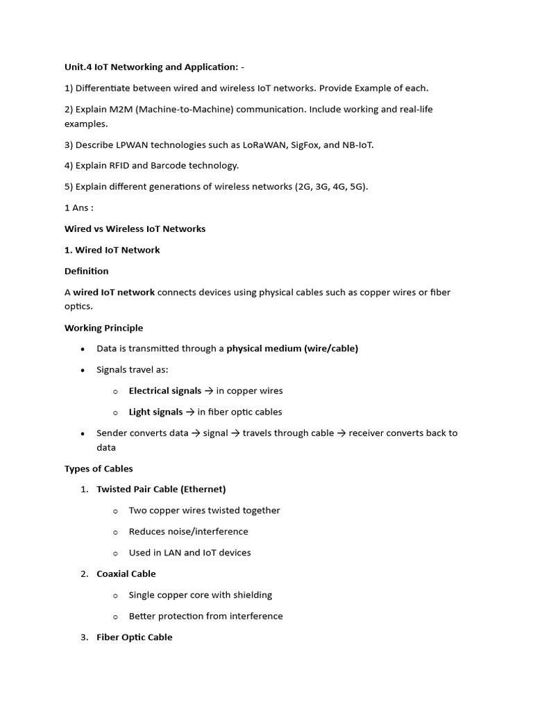 Unit.4 IoT Networking and Application | PDF | Computer Networking ...