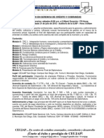 DIPLOMADO EN GERENCIA DE CRÉDITO Y COBRANZAS