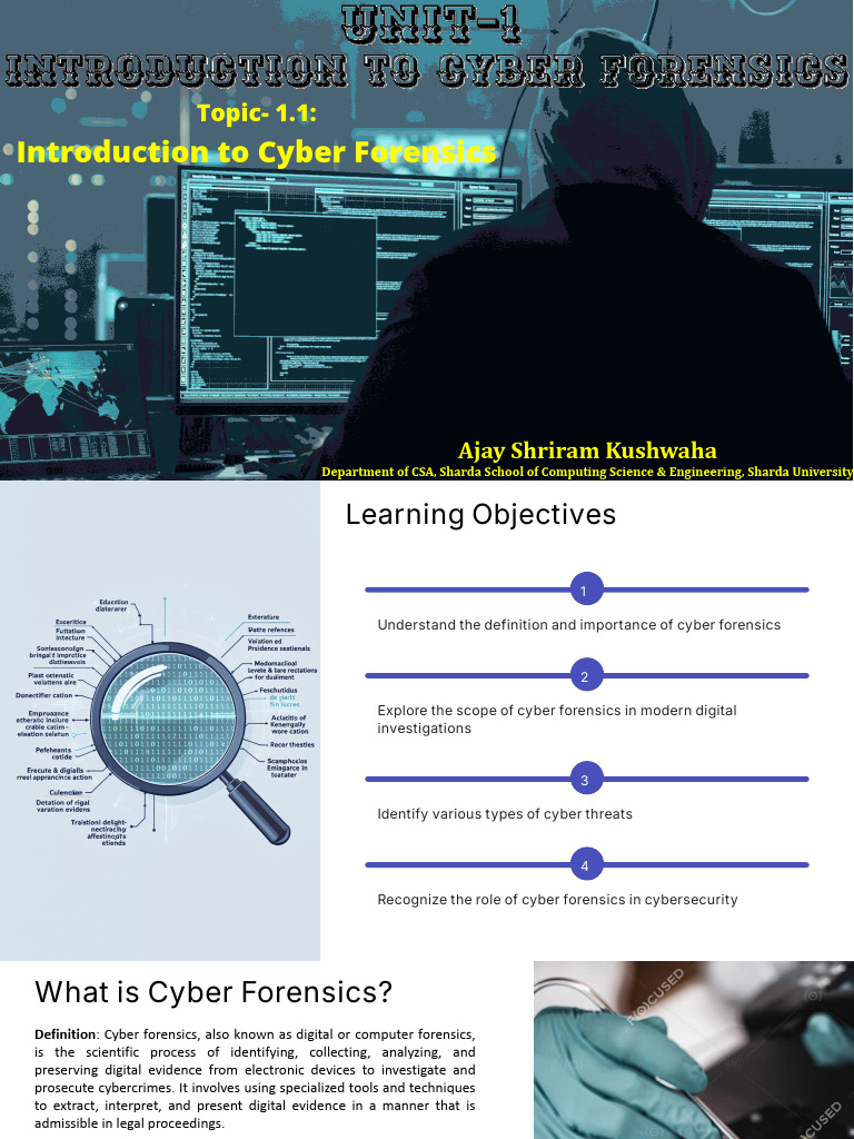 Unit 1.1 Introduction To Cyber Forensics | PDF | Computer Forensics ...