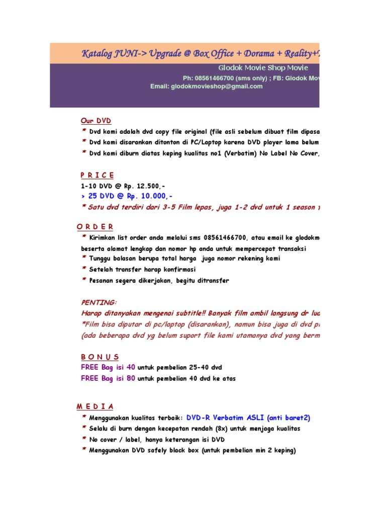 DVD Film Berkualitas dan Terjangkau | PDF