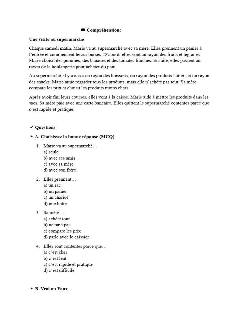 Ig - 1 French Reading | PDF