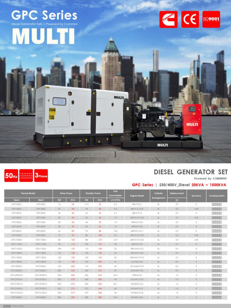 MULTI- POWER MLT SERIES CUMMINS DIESEL | PDF | Power (Physics ...
