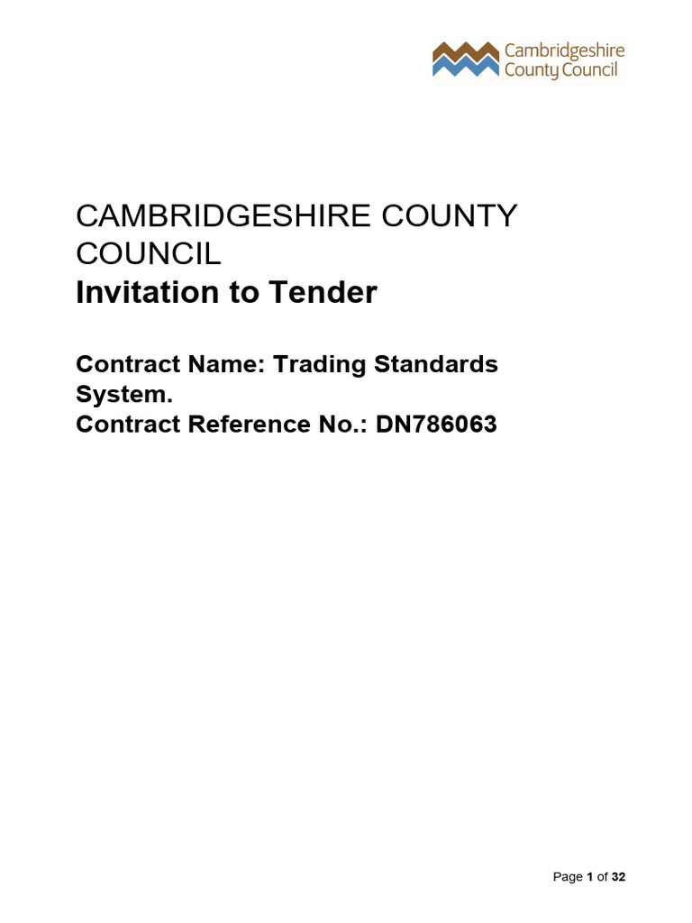Trading Standard System Invitation to Tender (ITT) v2 | PDF