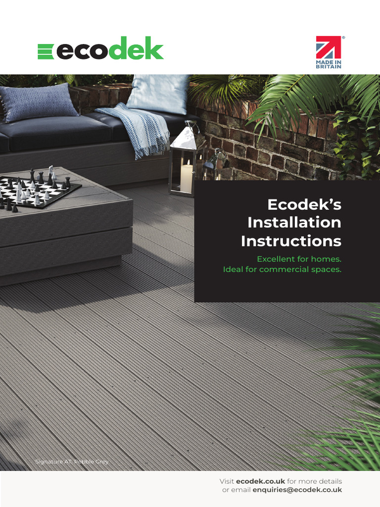 Ecodek Installation Instruction | PDF | Screw | Drill