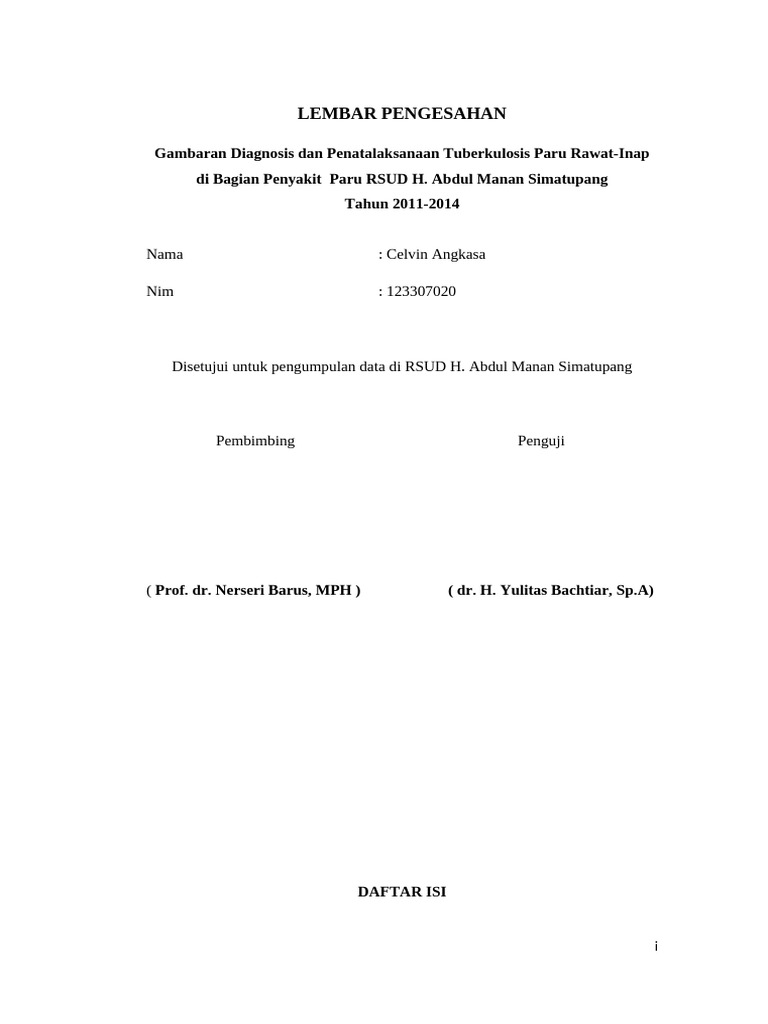 2. Lembar pengesahan Proposal | PDF