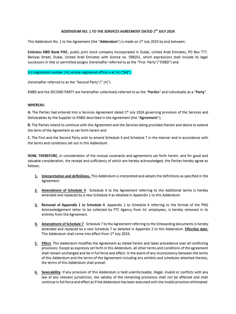 Addendum No 1 | PDF | Legal Documents | Common Law