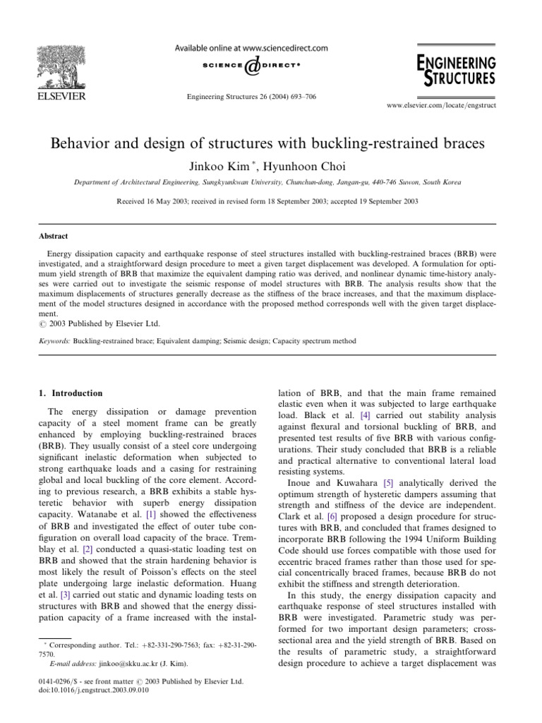 Behavior and Design of Structures With b (1) | PDF | Strength Of ...