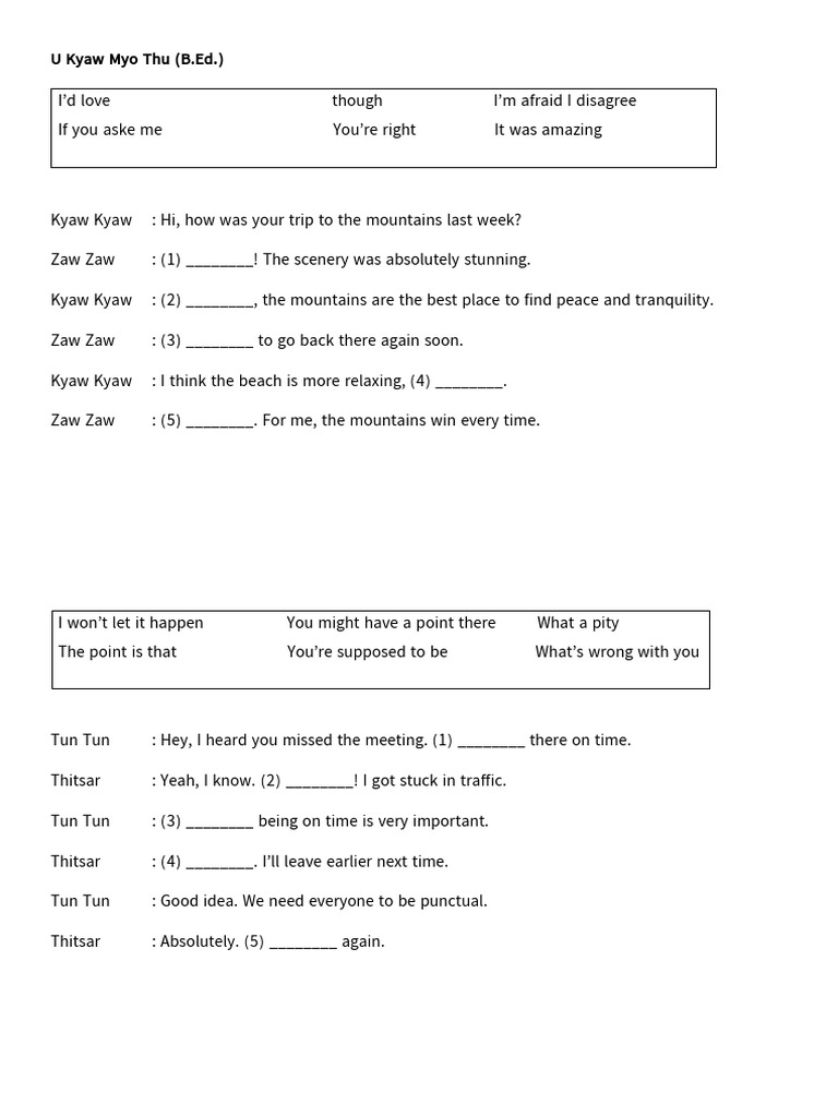 English Dialogue | PDF