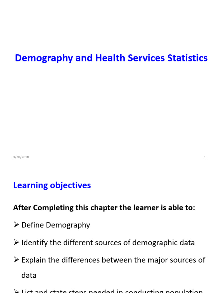 C-4 Demography and Health statistics | PDF | Demography | Census