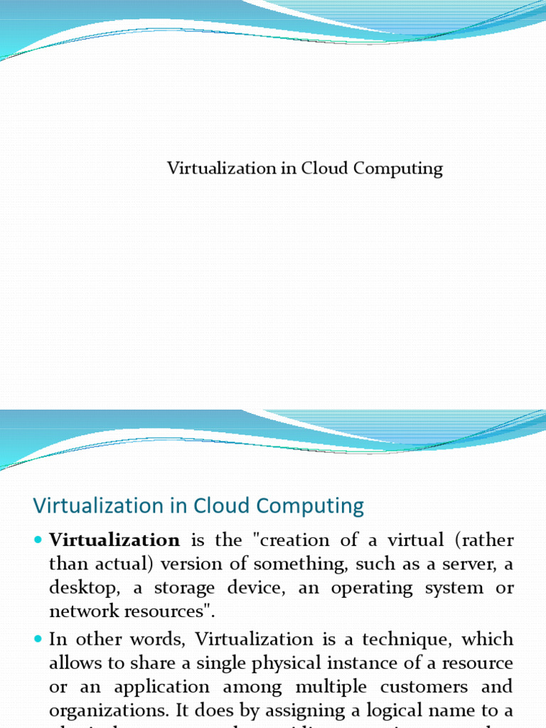 Virtualization in Cloud Computing | PDF | Virtualization | Cloud Computing