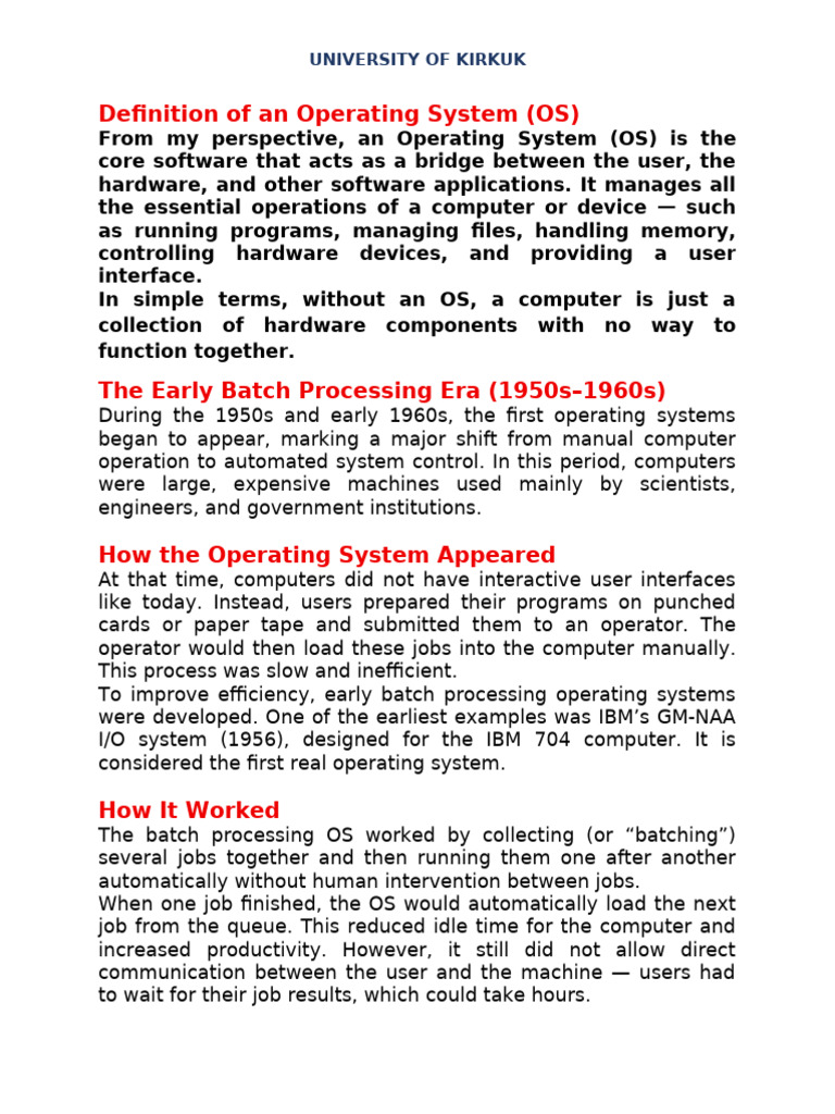 Operating System | PDF