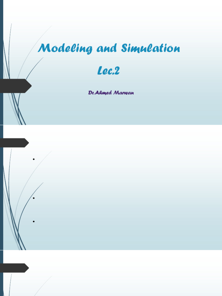 Simulation and Modelling Lec 2 | PDF | System