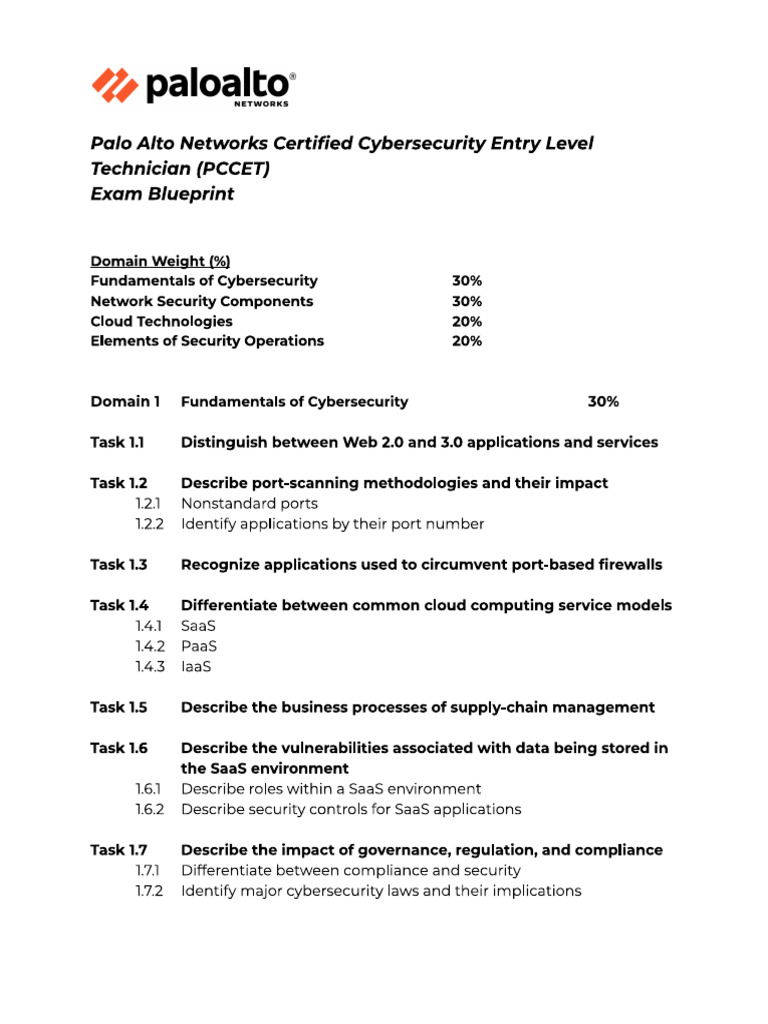 PCCET Blueprint | PDF