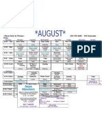 August Schedule