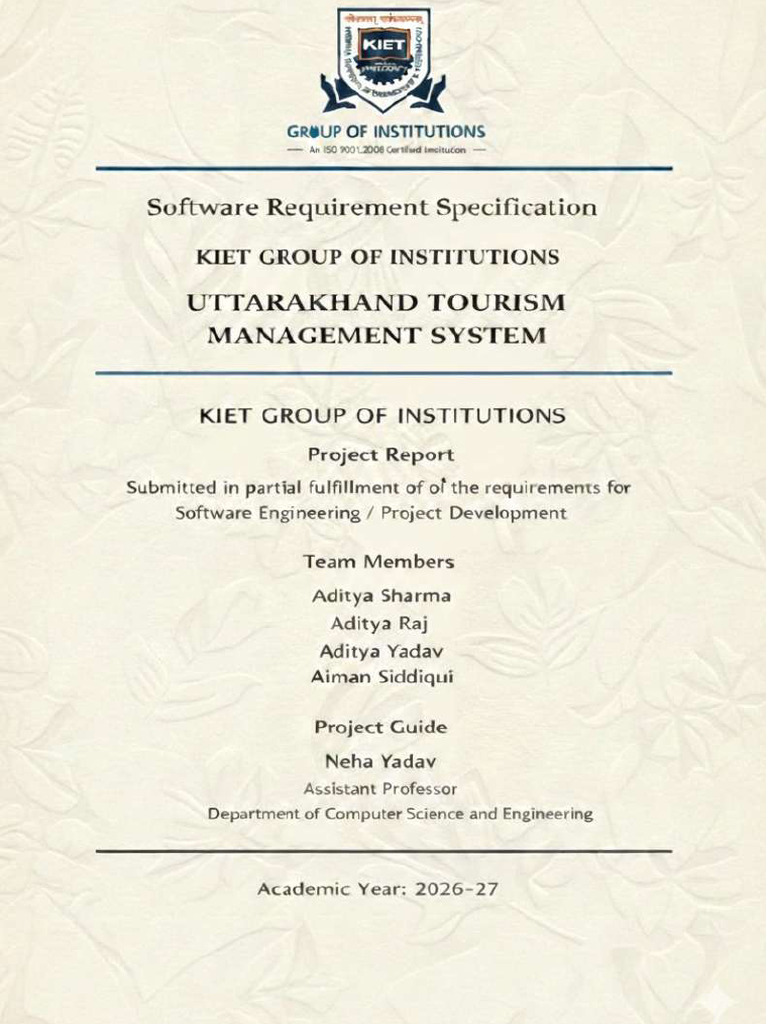 SRS (1) | PDF | Software Engineering | Information Technology
