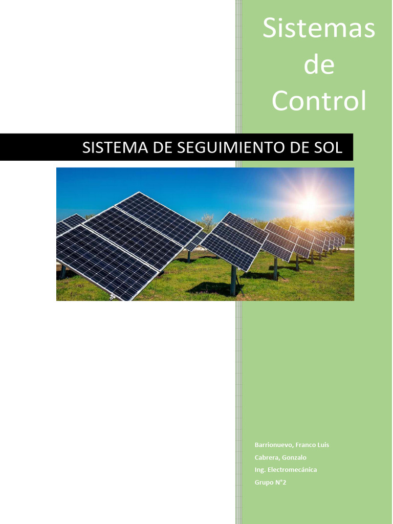 Sistema de Seguimiento Del Sol (Básico) | PDF | Panel solar | Fotovoltaica