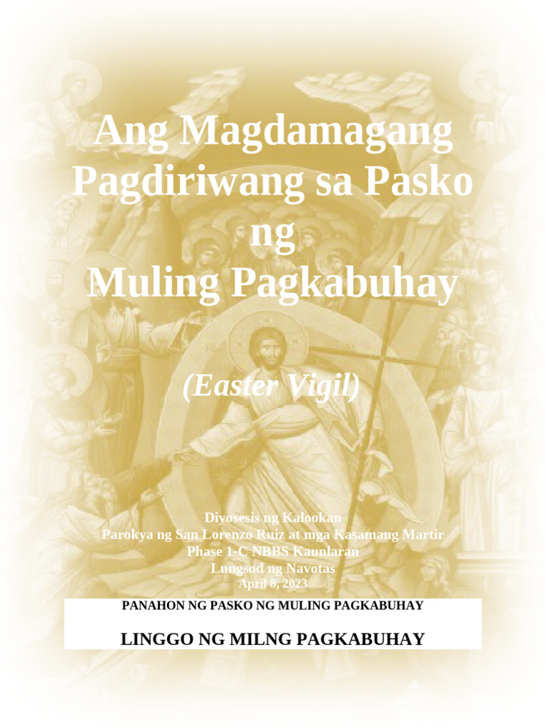 Magdamagang Pagdiriwang Sa Pasko Ng Muling Pagkabuhay 064010 | PDF
