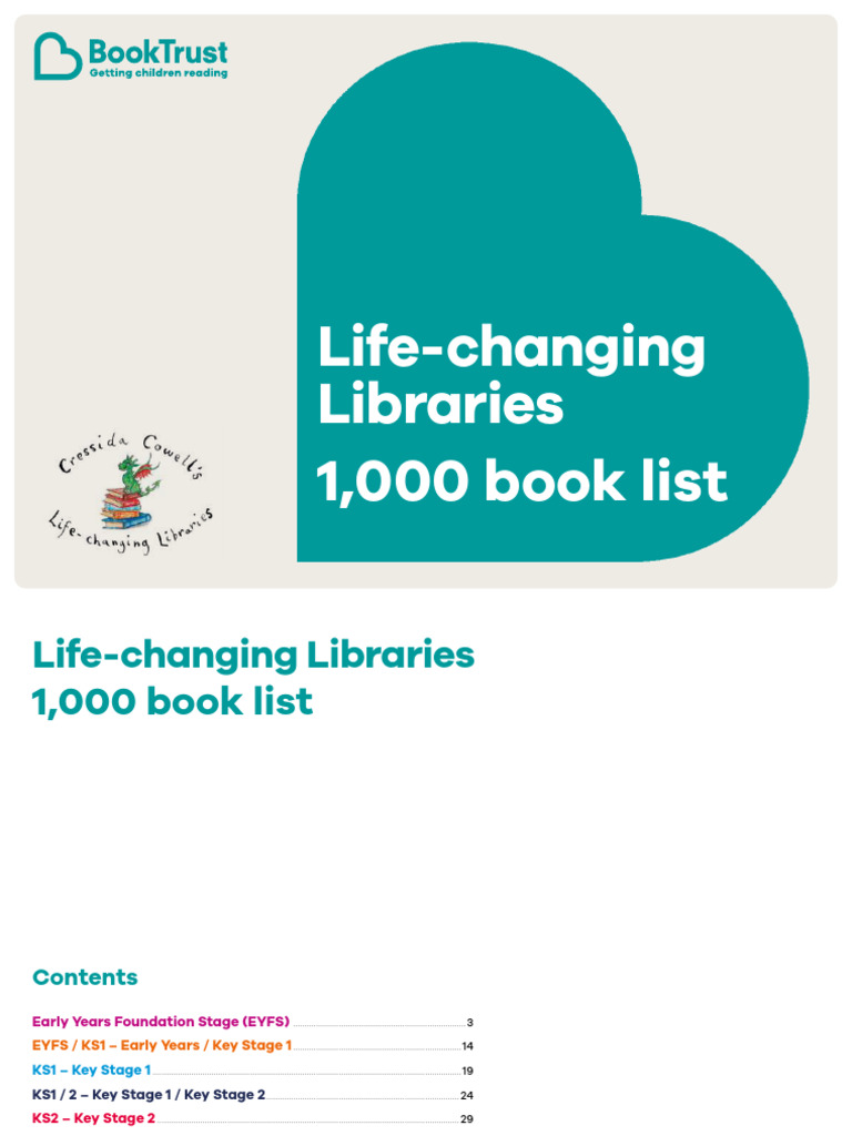 Life Changing Libraries 1000 Book List | PDF | Picture Book | Children ...