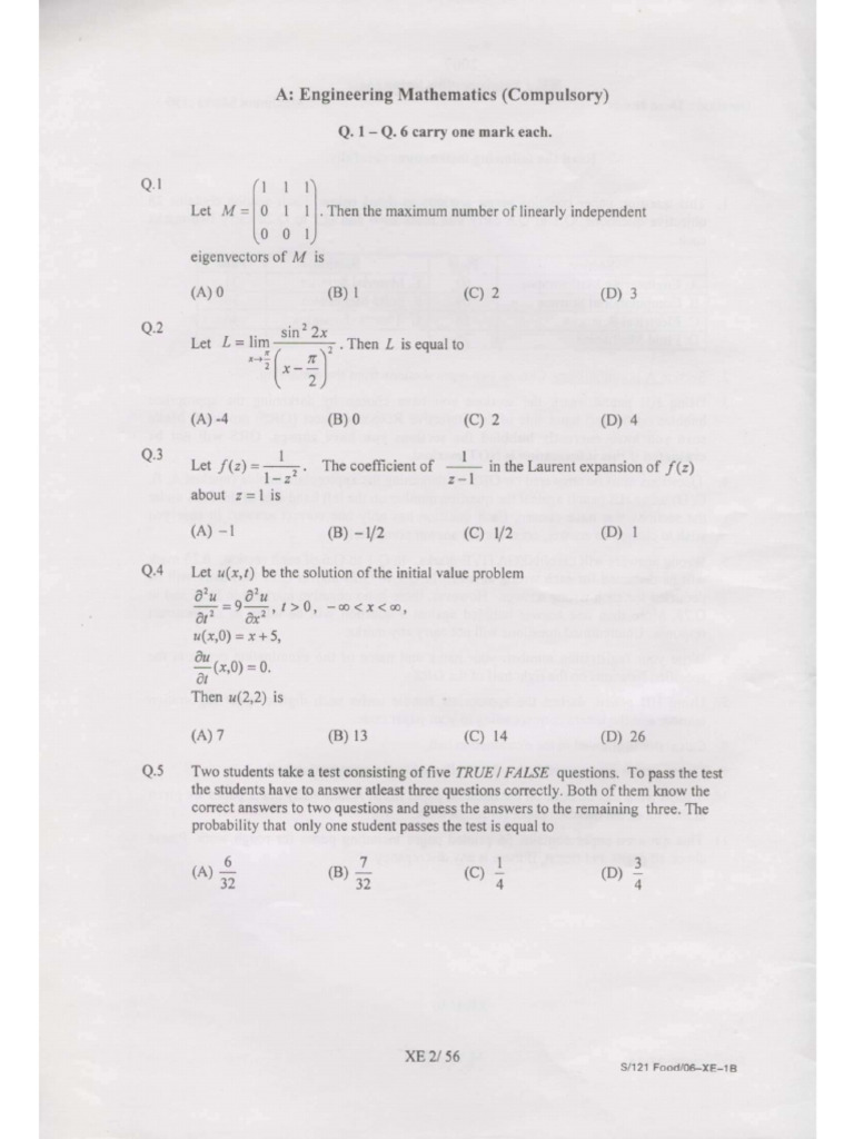 XE Maths 2007 | PDF