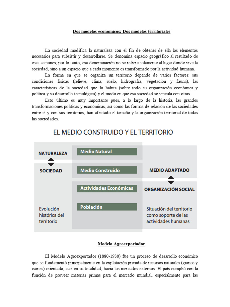 Dos Modelos Economicos.docx | PDF | Sociedad | Agricultura