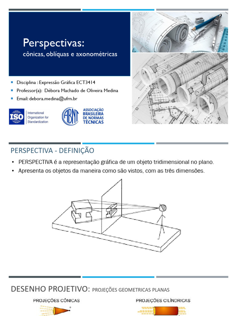 Slides Perspectivas Conicas Obliquas e Axonometricas | PDF ...