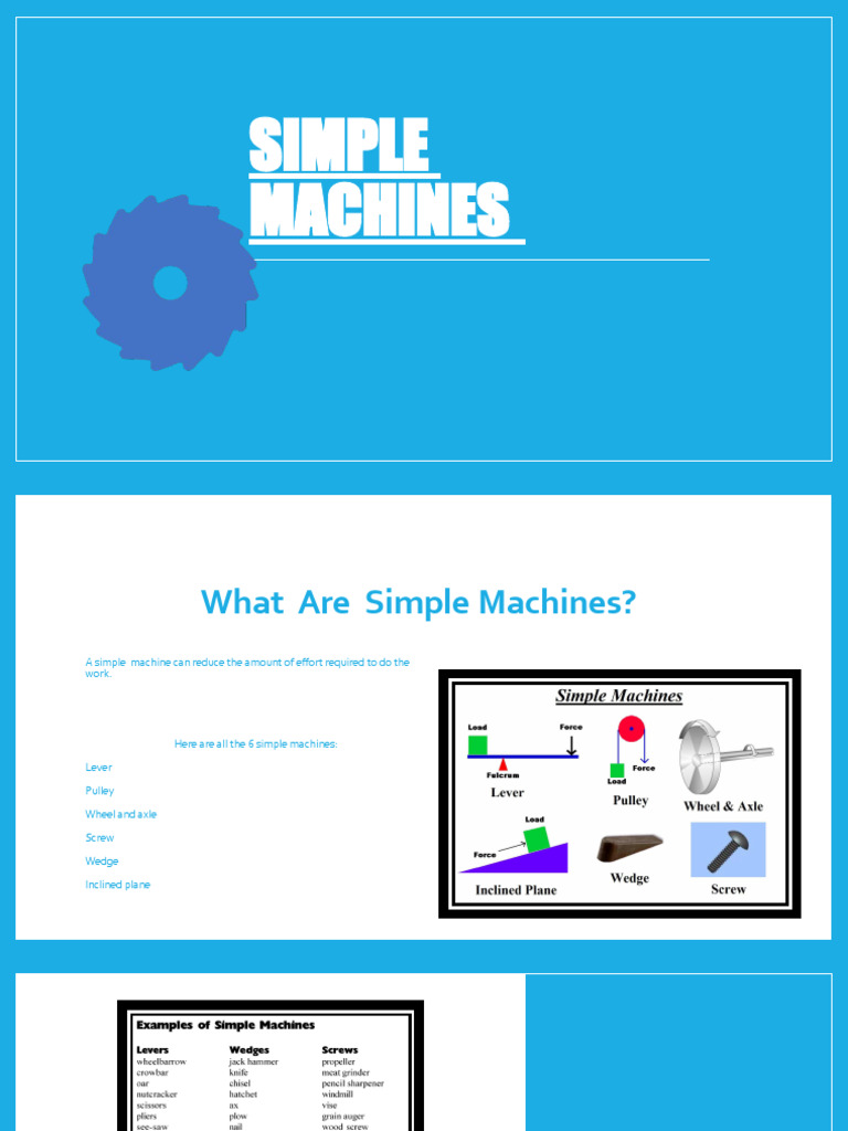 Simple Machines Powerpoint | PDF | Machines | Lever