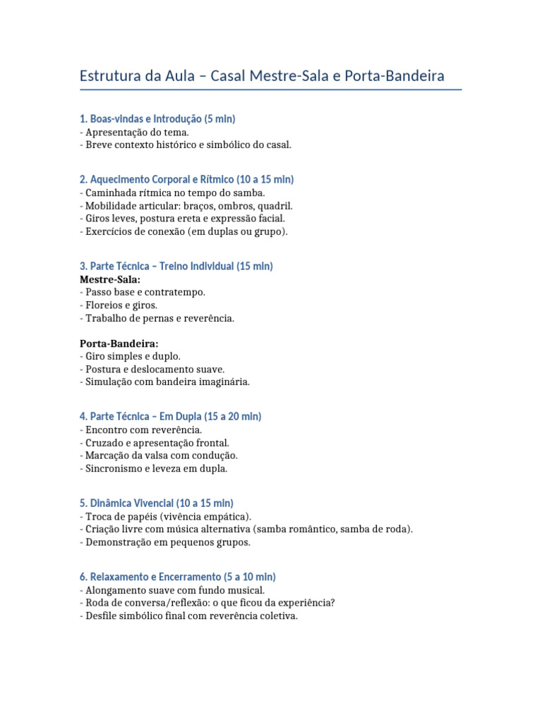 Estrutura Aula MSPB | PDF