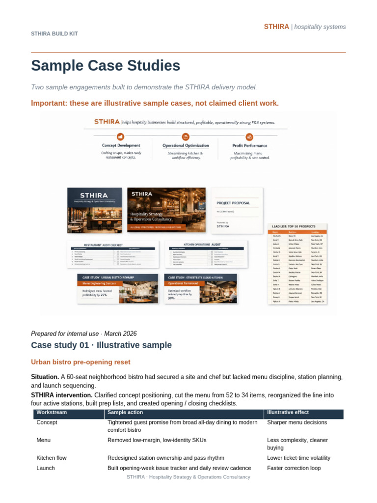 STHIRA Sample Case Studies | PDF