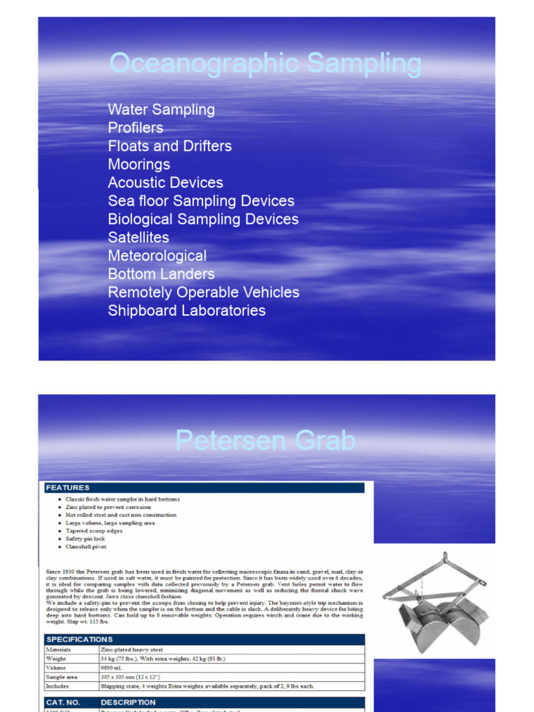 Oceanographic Sampling | PDF
