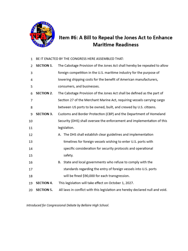 S2026 TFA Docket - Updated - Web Asset | PDF | United States Congress ...