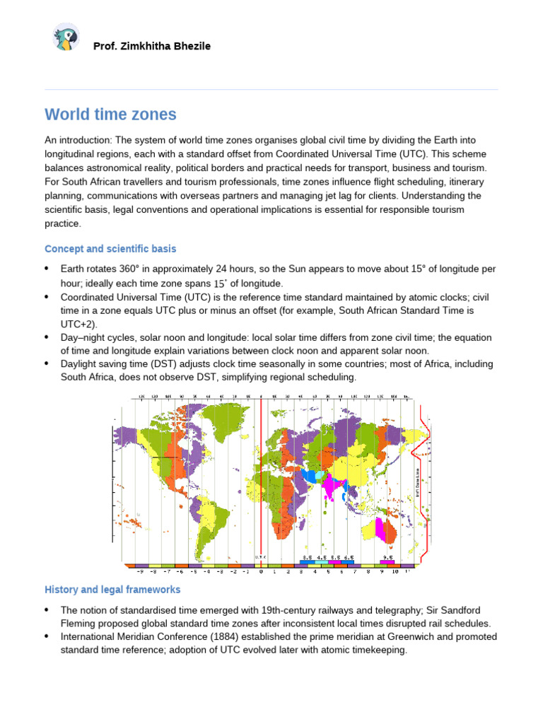 World Time Zones | PDF