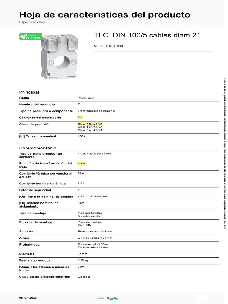 Cts Series Metsect5cc010 | PDF | Electricidad | Ingenieria Eléctrica