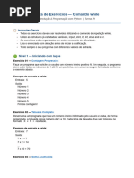 Exercícios de Laço WHILE em Python | PDF