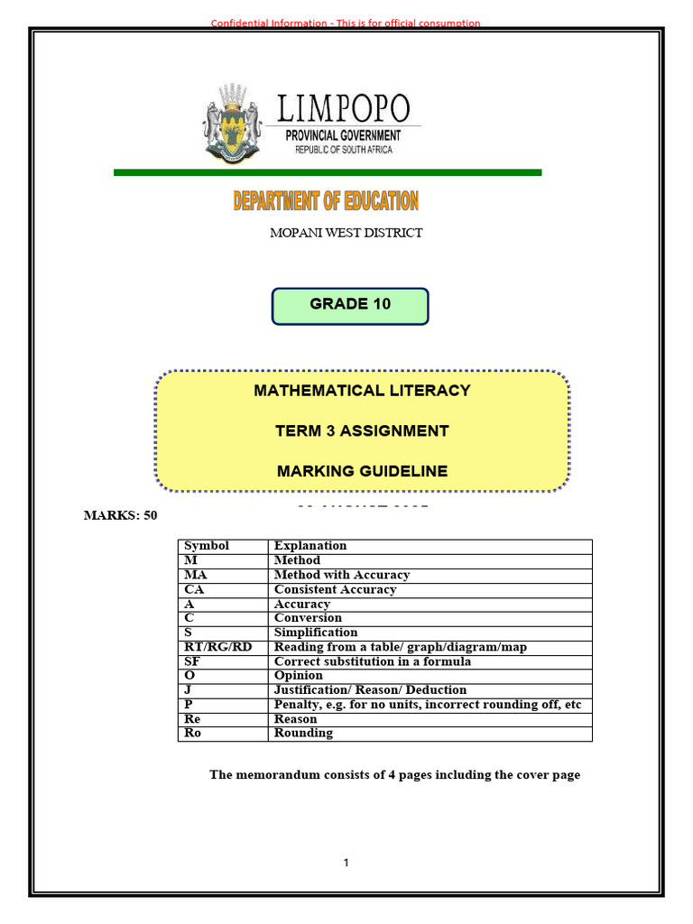 Grade 10 Assignment Marking Guideline | PDF | Economies