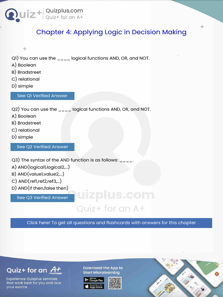 You Can Use the Logical Functions and or and Not | PDF | Internal Rate ...