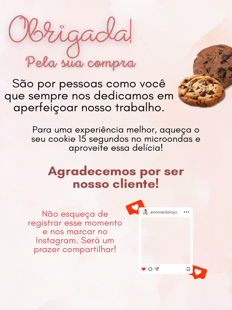 Bonus Modelo Cartinha de Obrigada | PDF