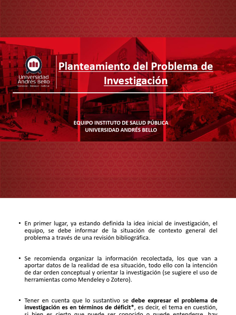 Clase 2 Planteamiento Del Problema y Pregunta de Investigación | PDF ...