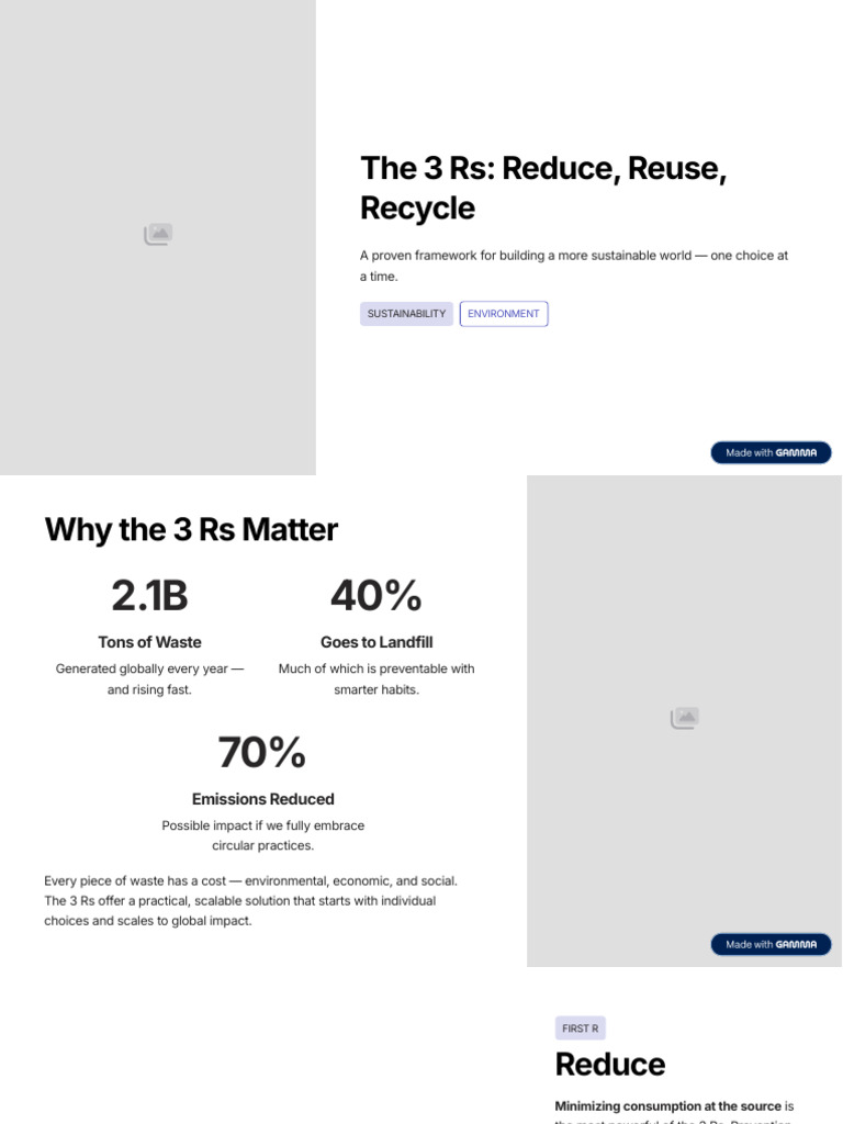 The-3-Rs-Reduce-Reuse-Recycle | PDF | Reuse | Recycling