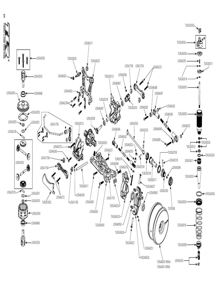 TLR04004 Exploded View | PDF | Mechanical Engineering | Machines