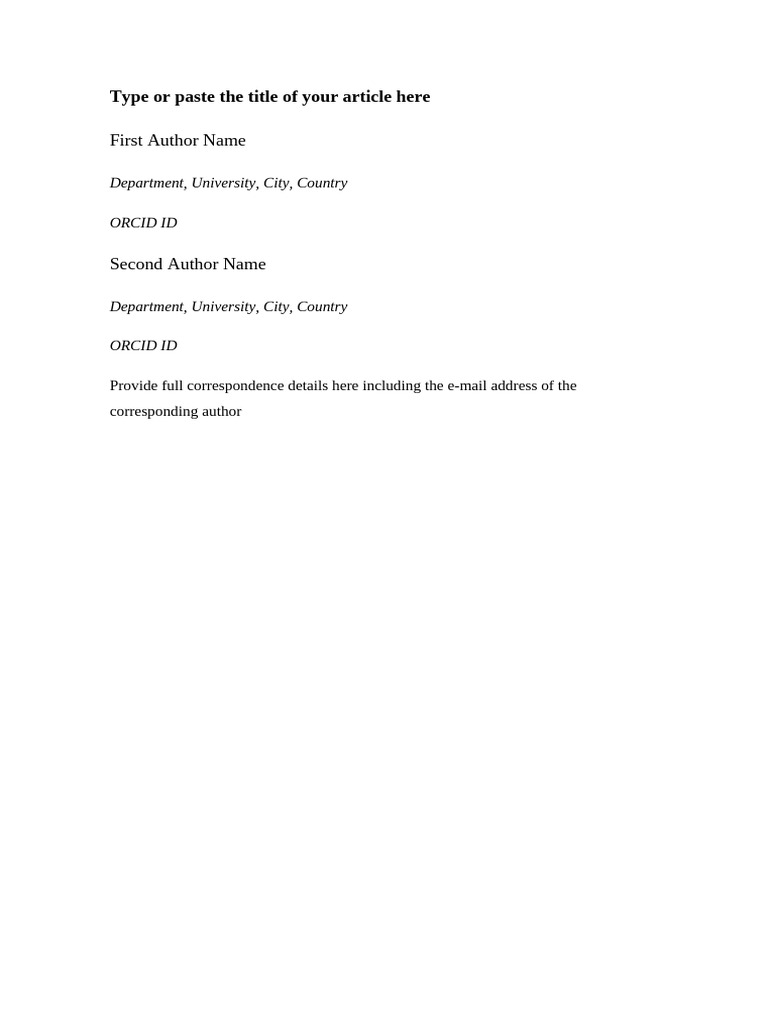 Title Page PER Template | PDF