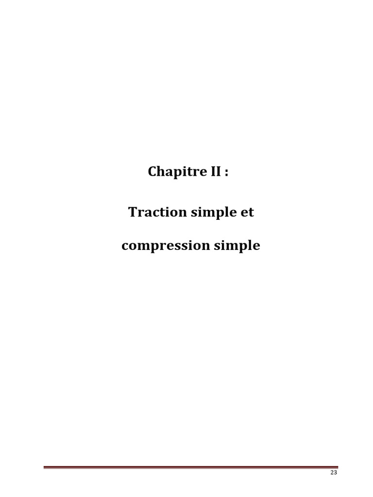 Chapitre II (Traction Simple Et Compression Simple) | PDF | Résistance ...