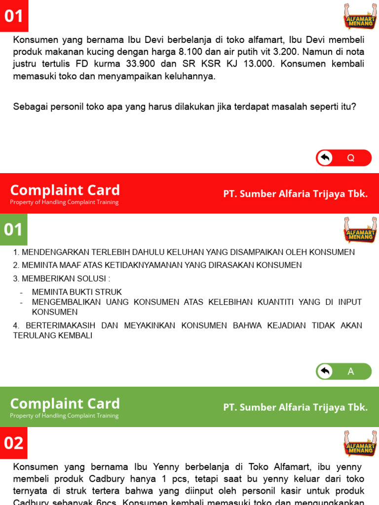 Kartu List Complain | PDF