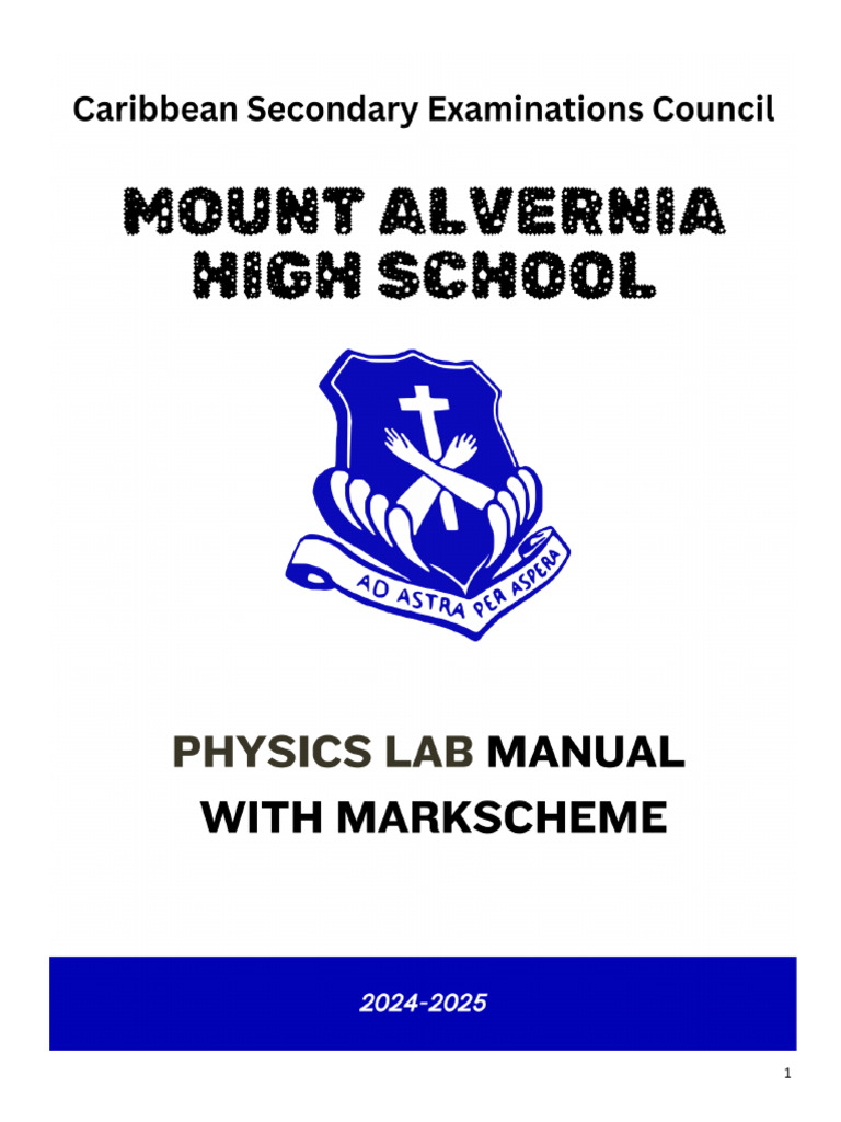 CSEC Physics Lab Manual Updated 2025-26 | PDF | Density | Force