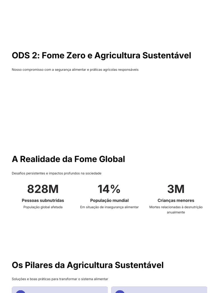 ODS 2 Fome Zero e Agricultura Sustentavel - PPTX 20260331 144454 0000 | PDF