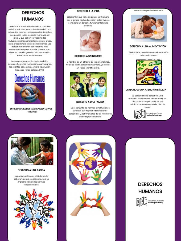 Triptico de Los Derechos Humanos | PDF | Derechos humanos | Justicia