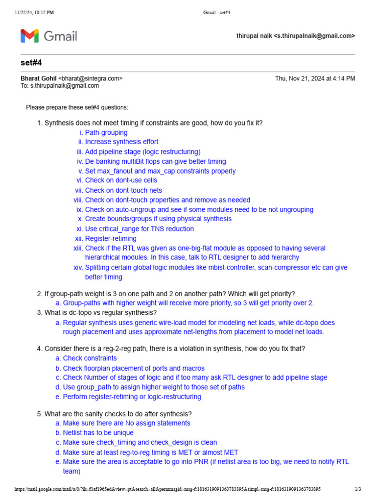 Gmail - Set#4 Interview | PDF | Electronic Engineering | Computing