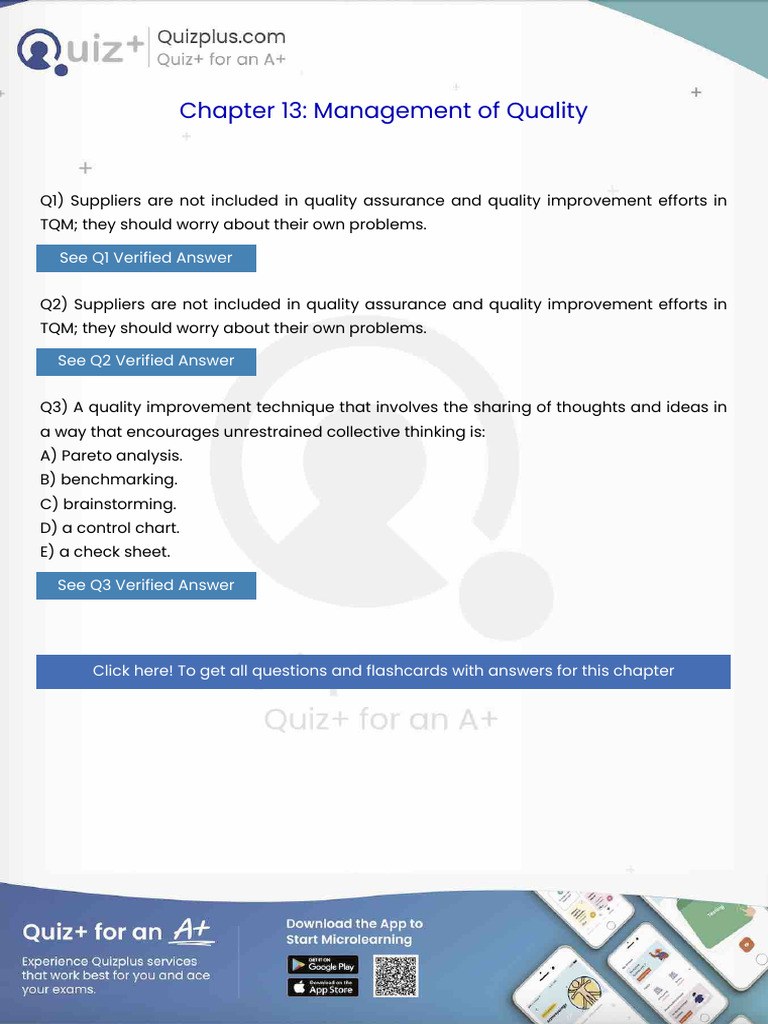 Suppliers Are Not Included in Quality Assurance and Quality Improvement ...