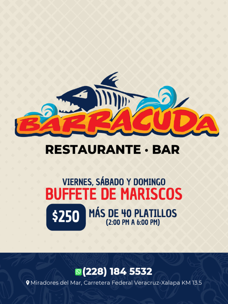 Barracuda 2 - Menú | PDF | Taco | Mariscos