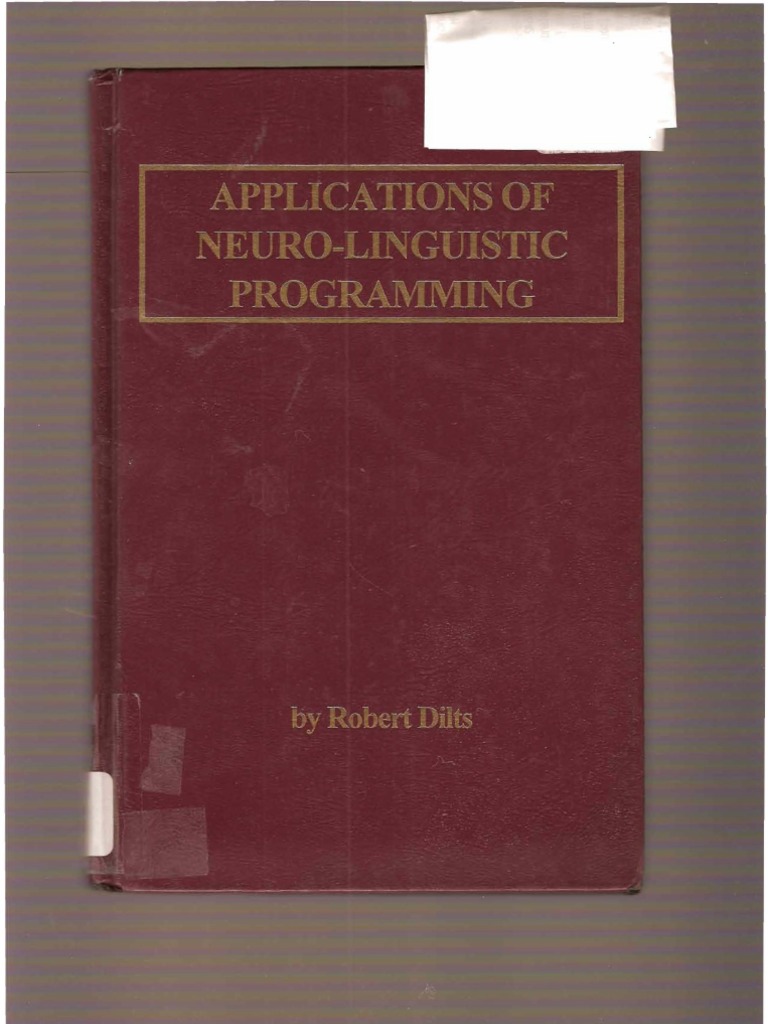 Modeling With Nlp Dilts Pdf Writer